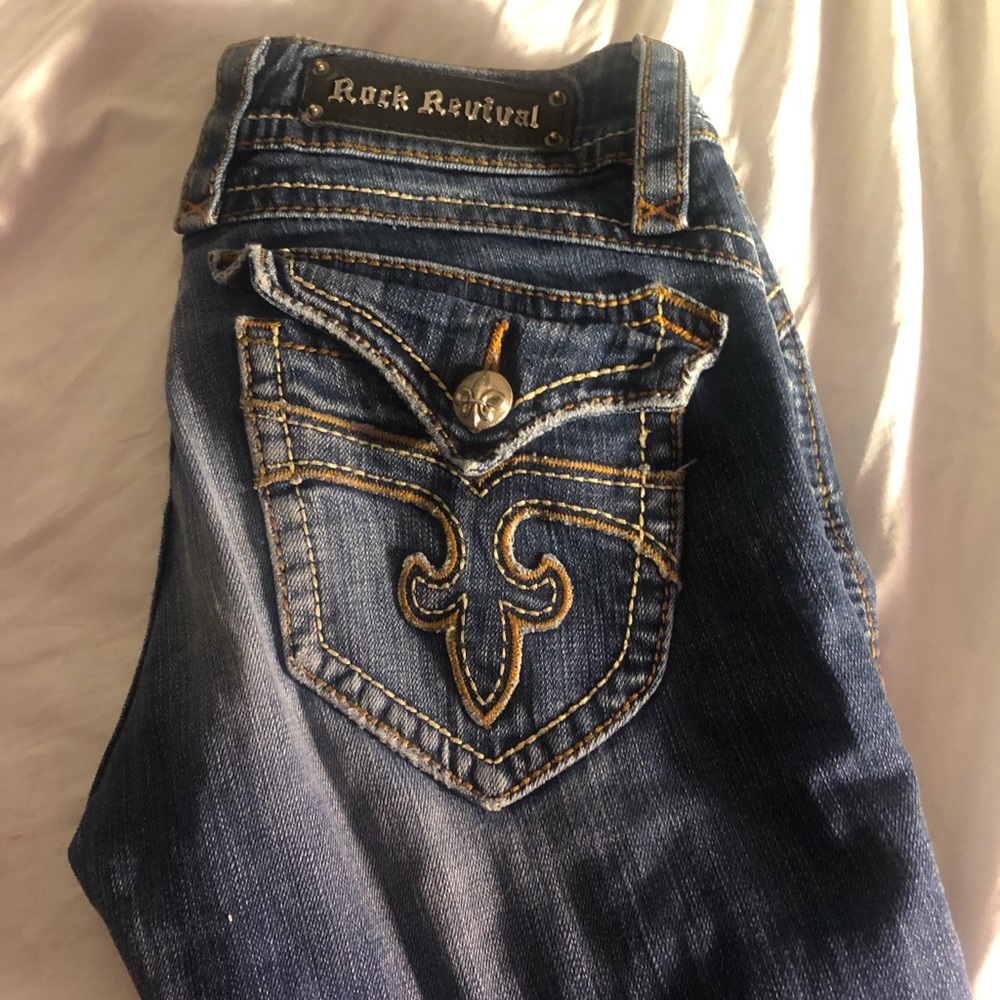 cute rock revival jeans